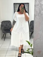 Balta boho stiliaus suknelė– didesni dydžiai - Image 2
