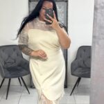 Elegantiška suknelė su nėriniais | Dideli dydžiai